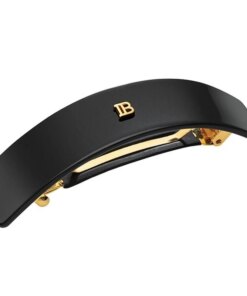 shop Balmain Accessories Cellulose Acetate Barrette pour Cheveux Large Black 18k Gold af Balmain Paris - online shopping tilbud rabat hos shoppetur.dk