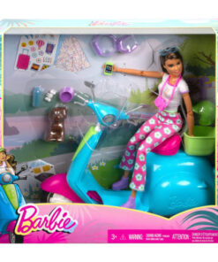 shop Barbie dukke med scooter - Holiday fun af barbie - online shopping tilbud rabat hos shoppetur.dk