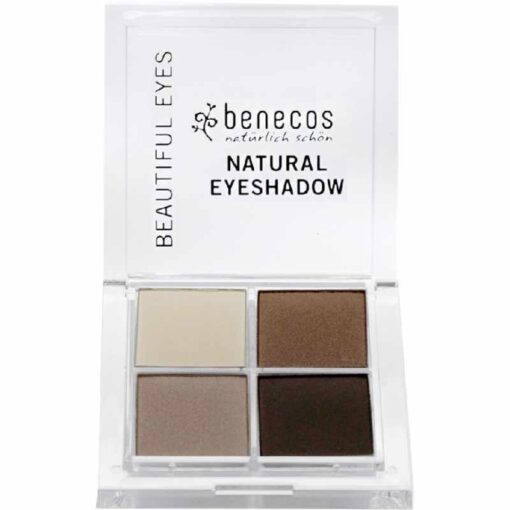 shop Benecos Natural Quattro Eyeshadow 8 gr. - Coffee & Cream 002 af Benecos - online shopping tilbud rabat hos shoppetur.dk