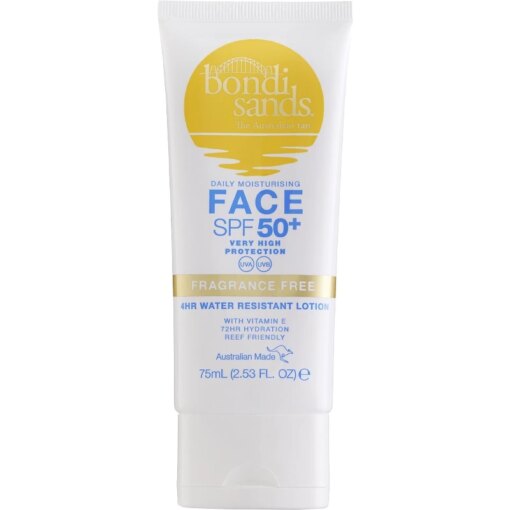 shop Bondi Sands Fragrance Free Face Sunscreen Lotion SPF 50+ - 75 ml af Bondi Sands - online shopping tilbud rabat hos shoppetur.dk