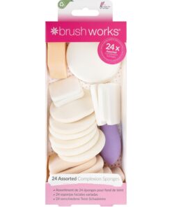 shop Brushworks Assorted Makeup Sponges 24 pieces af Brushworks - online shopping tilbud rabat hos shoppetur.dk