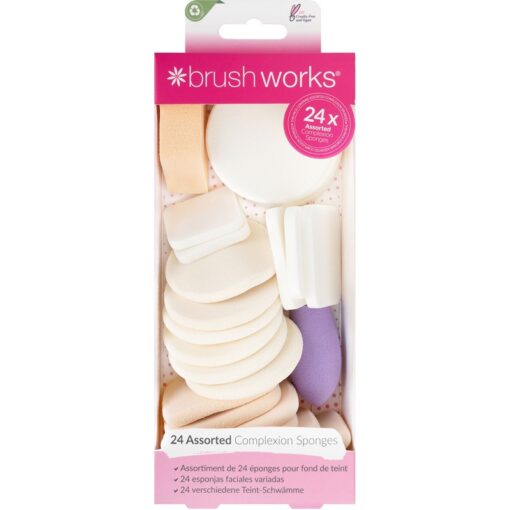 shop Brushworks Assorted Makeup Sponges 24 pieces af Brushworks - online shopping tilbud rabat hos shoppetur.dk