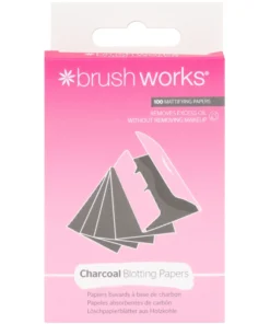 shop Brushworks Charcoal Blotting Papers 100 Pieces af Brushworks - online shopping tilbud rabat hos shoppetur.dk