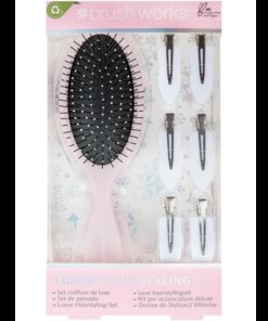 shop Brushworks Luxury Pink Hair Styling Set af Brushworks - online shopping tilbud rabat hos shoppetur.dk