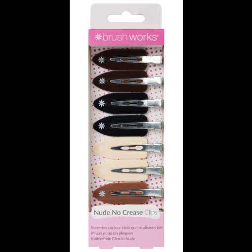 shop Brushworks Nude No Crease Hair Clips 8 Pieces af Brushworks - online shopping tilbud rabat hos shoppetur.dk