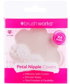 shop Brushworks Nude Satin Nipple Covers - 4 Pairs af Brushworks - online shopping tilbud rabat hos shoppetur.dk