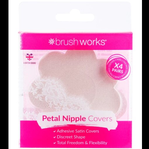 shop Brushworks Nude Satin Nipple Covers - 4 Pairs af Brushworks - online shopping tilbud rabat hos shoppetur.dk