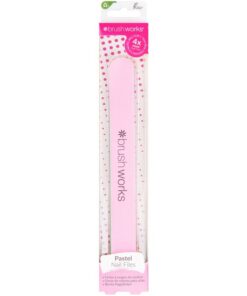 shop Brushworks Pastel Coloured Nail Files 4 Pieces af Brushworks - online shopping tilbud rabat hos shoppetur.dk