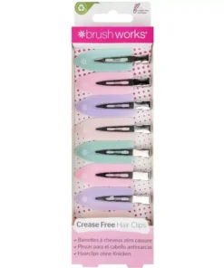 shop Brushworks Pastel No Crease Hair Clips 8 Pieces af Brushworks - online shopping tilbud rabat hos shoppetur.dk