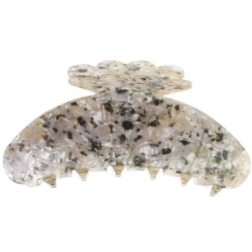 shop By Stær AGNES Hair Clip Large- White/Green Marble af By Str - online shopping tilbud rabat hos shoppetur.dk