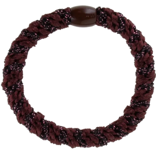 shop By Stær BRAIDED Hairtie - Bordeaux/Glitter af By Str - online shopping tilbud rabat hos shoppetur.dk