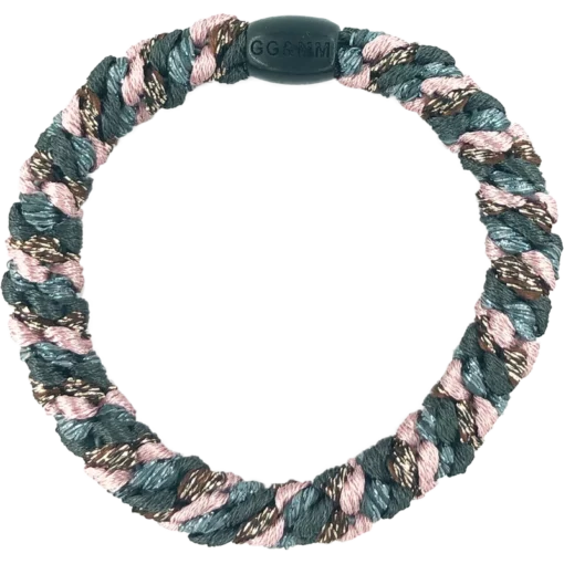 shop By Stær BRAIDED Hairtie - Glitter Multi Antique Rose/Grey/Brown af By Str - online shopping tilbud rabat hos shoppetur.dk