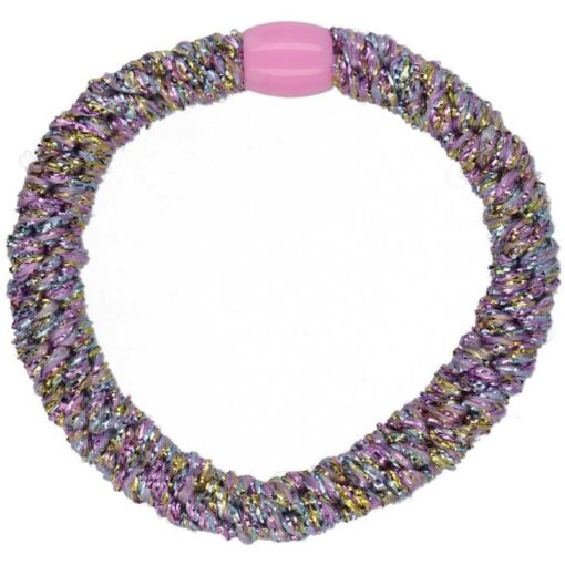 shop By Stær BRAIDED Hairtie - Glitter Purple Rainbow af By Str - online shopping tilbud rabat hos shoppetur.dk