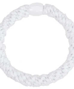 shop By Stær BRAIDED Hairtie - Glitter White Metallic af By Str - online shopping tilbud rabat hos shoppetur.dk