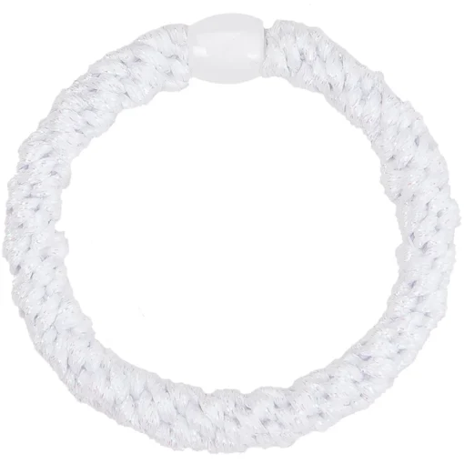 shop By Stær BRAIDED Hairtie - Glitter White Metallic af By Str - online shopping tilbud rabat hos shoppetur.dk