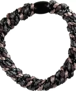 shop By Stær BRAIDED Hairtie - Multi Black/ Dark Grey Glitter af By Str - online shopping tilbud rabat hos shoppetur.dk