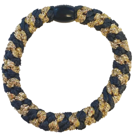 shop By Stær BRAIDED Hairtie - Multi Black/Gold af By Str - online shopping tilbud rabat hos shoppetur.dk