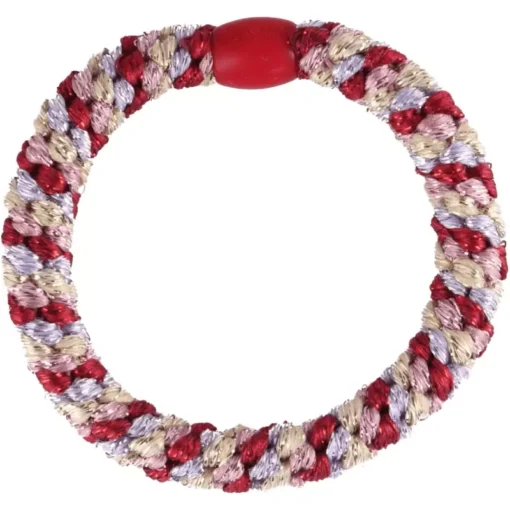 shop By Stær BRAIDED Hairtie - Multi Red/Purple/Pink/Gold af By Str - online shopping tilbud rabat hos shoppetur.dk