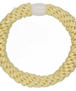 shop By Stær BRAIDED Hairtie - Pastel Yellow af By Str - online shopping tilbud rabat hos shoppetur.dk