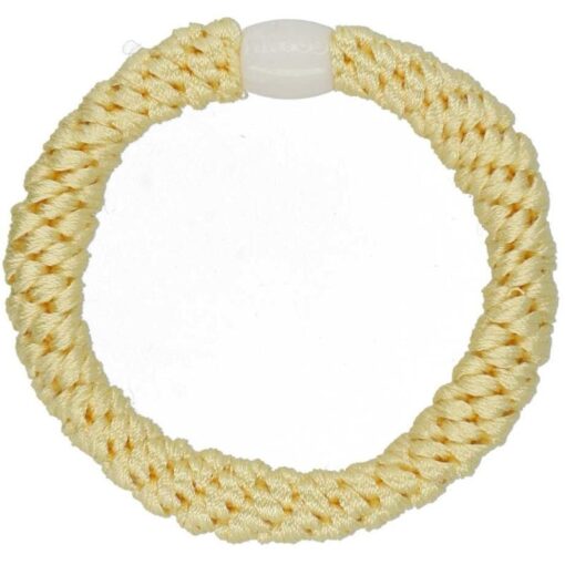 shop By Stær BRAIDED Hairtie - Pastel Yellow af By Str - online shopping tilbud rabat hos shoppetur.dk