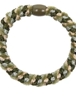 shop By Stær BRAIDED Hairtie - Velvet Mix Green/Gold af By Str - online shopping tilbud rabat hos shoppetur.dk