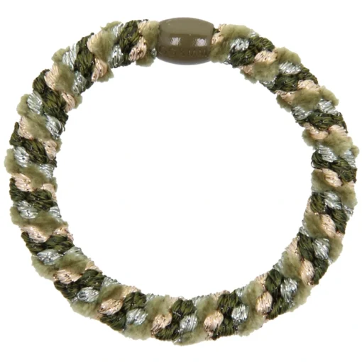 shop By Stær BRAIDED Hairtie - Velvet Mix Green/Gold af By Str - online shopping tilbud rabat hos shoppetur.dk