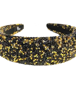 shop By Stær LIN Hairband - Glitter Black/Gold af By Str - online shopping tilbud rabat hos shoppetur.dk