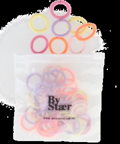 shop By Stær Mini Hair Elastics 50 Pieces - Mix 17 af By Str - online shopping tilbud rabat hos shoppetur.dk