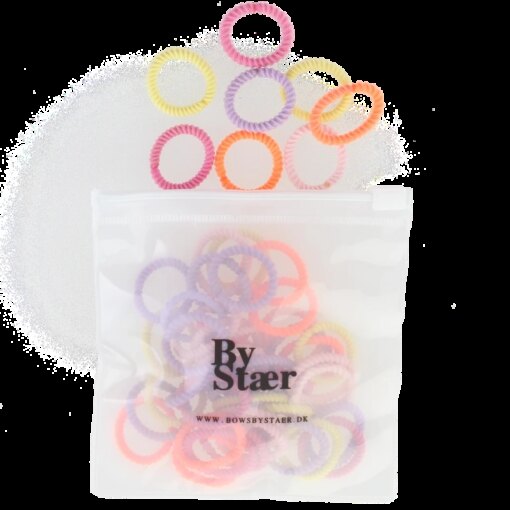 shop By Stær Mini Hair Elastics 50 Pieces - Mix 17 af By Str - online shopping tilbud rabat hos shoppetur.dk