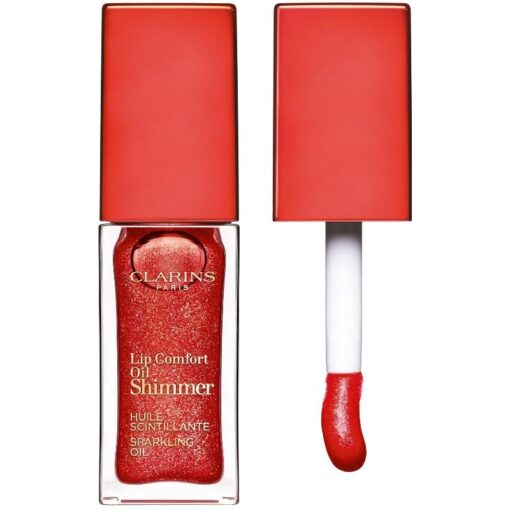 shop Clarins Lip Oil Shimmer 7 ml - 07 Red Hot af Clarins - online shopping tilbud rabat hos shoppetur.dk