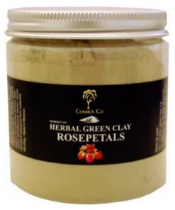 shop Cosmos Co Herbal Green Clay Rosepetals 190 gr. af Cosmos Co - online shopping tilbud rabat hos shoppetur.dk