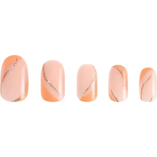 shop DUFFBEAUTY Reusable Press-On Manicure Nails - Golden Peach af DUFFBEAUTY - online shopping tilbud rabat hos shoppetur.dk