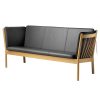 shop Erik Ole Jørgensen 3 pers. sofa - J149 - Eg/sort læder af fdb-moebler - online shopping tilbud rabat hos shoppetur.dk