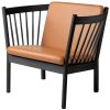 shop Erik Ole Jørgensen lænestol - J146 - Sort eg/cognac læder af fdb-moebler - online shopping tilbud rabat hos shoppetur.dk