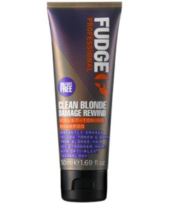 shop Fudge Clean Blonde Damage Rewind Toning Shampoo 50 ml af Fudge - online shopping tilbud rabat hos shoppetur.dk