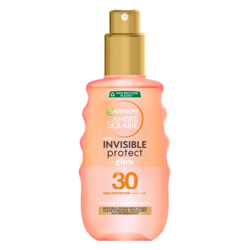 shop Garnier Ambre Solaire Invisible Protect Glow SPF 30 - 150 ml af Garnier - online shopping tilbud rabat hos shoppetur.dk