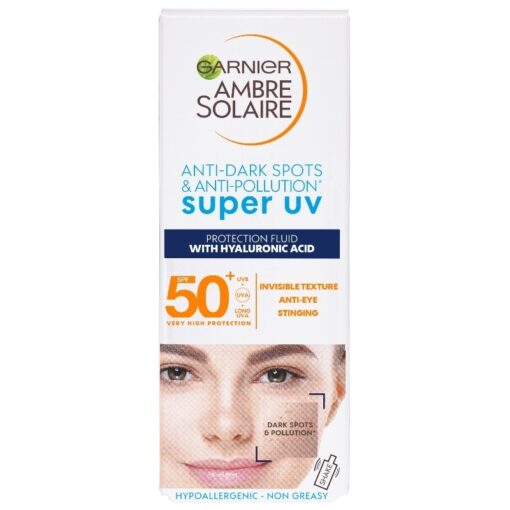 shop Garnier Ambre Solaire Sensitive Advanced Face Super UV Fluid SPF 50+ - 40 ml af Garnier - online shopping tilbud rabat hos shoppetur.dk