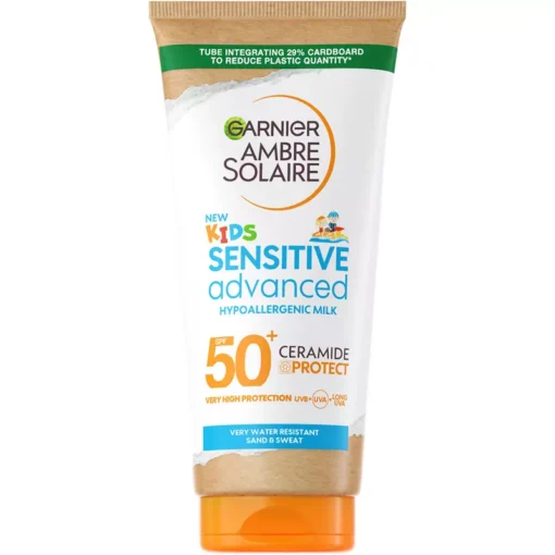 shop Garnier Ambre Solaire Sensitive Advanced Hypoallergenic Kids Lotion SPF 50+ - 175 ml af Garnier - online shopping tilbud rabat hos shoppetur.dk