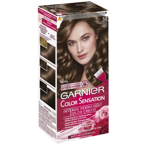 shop Garnier Color Sensation Intense Permanent Color - 5.0 Luminous Light Brown af Garnier - online shopping tilbud rabat hos shoppetur.dk