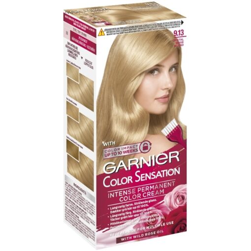 shop Garnier Color Sensation Intense Permanent Color - 9.13 Cristal Beige Blond af Garnier - online shopping tilbud rabat hos shoppetur.dk