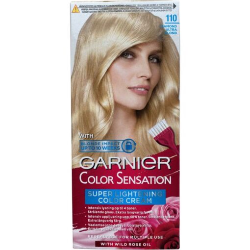 shop Garnier Color Sensation Super Lightening Permanent Color - 110 Diamond Ultra Blond af Garnier - online shopping tilbud rabat hos shoppetur.dk