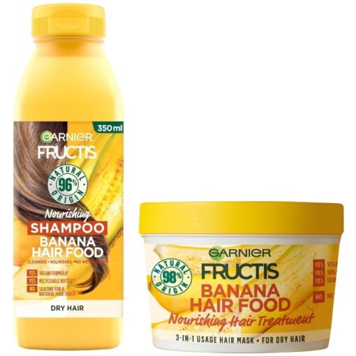 shop Garnier Fructis Hair Food Banana Set 350 + 400 ml af Garnier - online shopping tilbud rabat hos shoppetur.dk