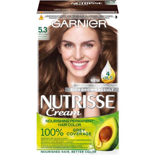 shop Garnier Nutrisse Cream 5.3 Light Goldenbrown af Garnier - online shopping tilbud rabat hos shoppetur.dk