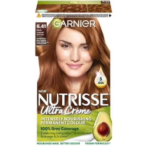 shop Garnier Nutrisse Ultra Creme - 6.41 Dark Copper Blonde af Garnier - online shopping tilbud rabat hos shoppetur.dk