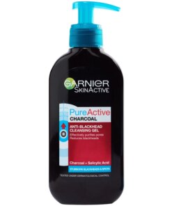 shop Garnier Pure Active Charcoal Blackhead Cleansing Gel 200 ml af Garnier - online shopping tilbud rabat hos shoppetur.dk