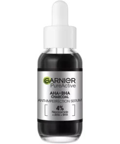 shop Garnier PureActive AHA + BHA Charcoal Serum 30 ml af Garnier - online shopping tilbud rabat hos shoppetur.dk