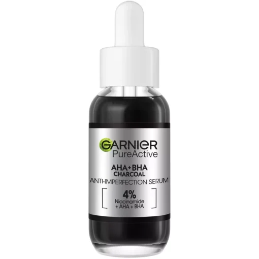 shop Garnier PureActive AHA + BHA Charcoal Serum 30 ml af Garnier - online shopping tilbud rabat hos shoppetur.dk