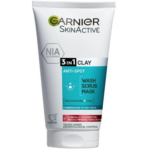 shop Garnier SkinActive Cleansing 3-In-1 Clay 150 ml af Garnier - online shopping tilbud rabat hos shoppetur.dk