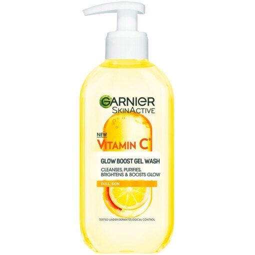 shop Garnier SkinActive Vitamin C Glow Boost Gel Wash 200 ml af Garnier - online shopping tilbud rabat hos shoppetur.dk