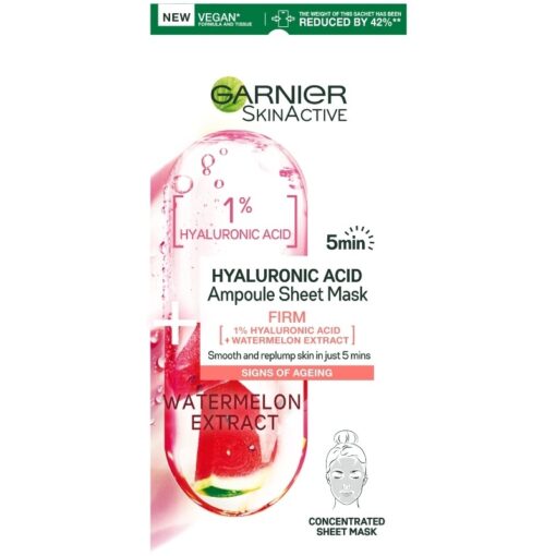 shop Garnier Skinactive Ampoule Sheet Mask Hyaluronic Acid 1 Piece af Garnier - online shopping tilbud rabat hos shoppetur.dk